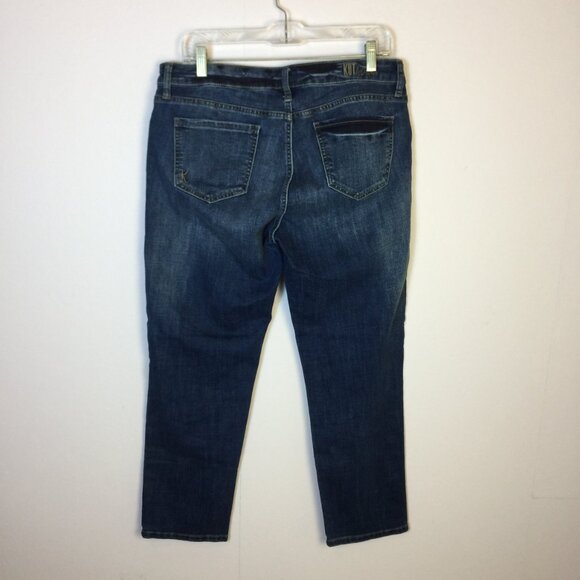 KUT from the Kloth Jeans Size 10 Womans Katy Ankle Straight Leg Mid Rise Denim - Picture 2 of 14